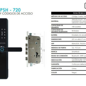 Tpsh - 720 Huella y Códigos De Acceso